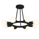 Crystorama - 9043-BK - Eight Light Semi Flush Mount - Dakota - Black