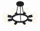 Dakota Eight Light Semi Flush Mount (9043-BK)