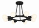 Dakota Eight Light Semi Flush Mount (9043-BK)