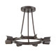 Crystorama - 9043-CZ - Eight Light Semi Flush Mount - Dakota - Charcoal Bronze