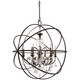 Crystorama - 9219-EB-CL-MWP - Six Light Chandelier - Solaris - English Bronze