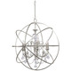 Crystorama - 9219-OS-CL-MWP - Six Light Chandelier - Solaris - Olde Silver