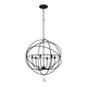 Solaris Six Light Chandelier (9226-BK)