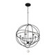 Solaris Six Light Chandelier (9226-BK)