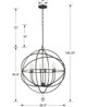 Solaris Six Light Chandelier (9228-EB)