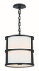 Crystorama - 9593-MK - Three Light Pendant - Hulton - Matte Black