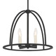 Abbott Four Light Chandelier (ABB-3004-BK)