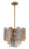 Crystorama - ADD-300-AG-AU - Four Light Chandelier - Addis - Aged Brass