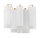 Crystorama - ADD-302-AG-WH - Two Light Wall Sconce - Addis - Aged Brass