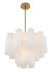 Addis Six Light Chandelier (ADD-306-AG-WH)