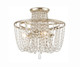 Crystorama - ARC-1900-SA-CL-MWP - Three Light Semi Flush Mount - Arcadia - Antique Silver
