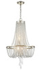 Crystorama - ARC-1907-SA-CL-MWP - Four Light Chandelier - Arcadia - Antique Silver