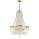 Crystorama - ARC-1917-GA-CL-MWP - Nine Light Chandelier - Arcadia - Antique Gold