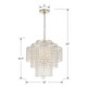 Arielle Four Light Chandelier (ARI-304-SA-CL-MWP)