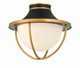 Crystorama - ATL-700-MK-TG - Two Light Outdoor Semi Flush Mount - Atlas - Matte Black + Textured Gold