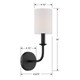 Bailey One Light Wall Sconce (BAI-A2101-MK)