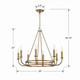 Bailey Eight Light Chandelier (BAI-A2108-AG)