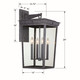 Belmont Four Light Outdoor Wall Sconce (BEL-A8064-GE)