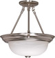 Nuvo Lighting - 60-201 - Two Light Semi Flush Mount - Brushed Nickel