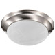 Twist and Lock Brushed Nickel Two Light Flush Mount (60-284)
