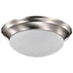 Twist and Lock Brushed Nickel Two Light Flush Mount (60-284)