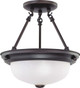 Nuvo Lighting - 60-3148 - Two Light Semi Flush Mount - Close to Ceiling Mahogany Bronze - Mahogany Bronze
