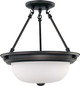 Nuvo Lighting - 60-3149 - Two Light Semi Flush Mount - Close to Ceiling Mahogany Bronze - Mahogany Bronze