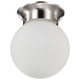 Close to Ceiling Brushed Nickel One Light Flush Mount (60-3249)