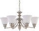 Nuvo Lighting - 60-3255 - Six Light Chandelier - Empire - Brushed Nickel
