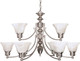 Nuvo Lighting - 60-360 - Nine Light Chandelier - Empire - Brushed Nickel