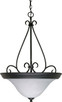 Nuvo Lighting - 60-385 - Three Light Pendant - Castillo - Textured Black