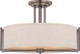 Nuvo Lighting - 60-4858 - Three Light Semi Flush Mount - Gemini - Hazel Bronze / Khaki