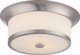 Nuvo Lighting - 60-5460 - Two Light Flush Mount - Mobili - Brushed Nickel