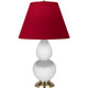 Robert Abbey - DY10R - One Light Accent Lamp - Small Double Gourd - Daisy Glazed Ceramic w/Antique Natural Brass