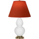 Robert Abbey - DY10T - One Light Accent Lamp - Small Double Gourd - Daisy Glazed Ceramic w/Antique Natural Brass