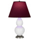 Robert Abbey - DY12P - One Light Accent Lamp - Small Double Gourd - Daisy Glazed Ceramic w/Antique Silver