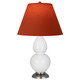 Robert Abbey - DY12T - One Light Accent Lamp - Small Double Gourd - Daisy Glazed Ceramic w/Antique Silver