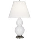 Robert Abbey - DY12X - One Light Accent Lamp - Small Double Gourd - Daisy Glazed Ceramic w/Antique Silver