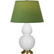 Robert Abbey - DY20G - One Light Table Lamp - Double Gourd - Daisy Glazed Ceramic w/Antique Natural Brass
