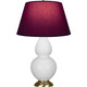 Robert Abbey - DY20P - One Light Table Lamp - Double Gourd - Daisy Glazed Ceramic w/Antique Natural Brass
