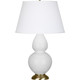 Robert Abbey - DY20X - One Light Table Lamp - Double Gourd - Daisy Glazed Ceramic w/Antique Natural Brass