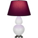 Robert Abbey - DY22P - One Light Table Lamp - Double Gourd - Daisy Glazed Ceramic w/Antique Silver
