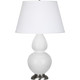 Robert Abbey - DY22X - One Light Table Lamp - Double Gourd - Daisy Glazed Ceramic w/Antique Silver