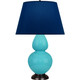 Robert Abbey - EB21N - One Light Table Lamp - Double Gourd - Egg Blue Glazed Ceramic w/Deep Patina Bronze
