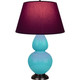 Robert Abbey - EB21P - One Light Table Lamp - Double Gourd - Egg Blue Glazed Ceramic w/Deep Patina Bronze