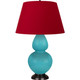 Robert Abbey - EB21R - One Light Table Lamp - Double Gourd - Egg Blue Glazed Ceramic w/Deep Patina Bronze
