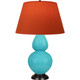 Robert Abbey - EB21T - One Light Table Lamp - Double Gourd - Egg Blue Glazed Ceramic w/Deep Patina Bronze