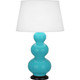 Robert Abbey - EB41X - One Light Table Lamp - Triple Gourd - Egg Blue Glazed Ceramic w/Deep Patina Bronze