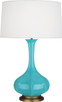 Robert Abbey - EB994 - One Light Table Lamp - Pike - Egg Blue Glazed Ceramic w/Aged Brass