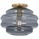 Robert Abbey - GY64 - One Light Flushmount - Horizon - Modern Brass w/ Smoke Gray Glass